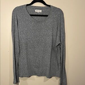 Madewell Heather Gray Long Sleeve Tee